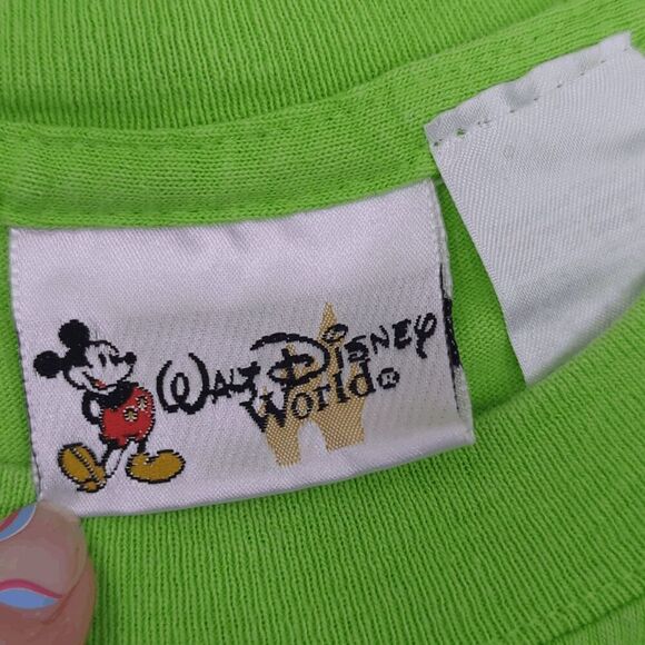 Authentic Vintage Disney 1990s Walt Disney World Lime Green T-shirt - Picture 7 of 7